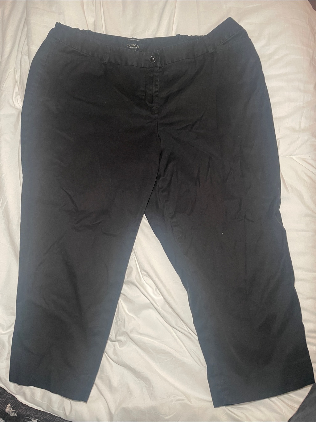 Talbots Black Pull-On Straight-Leg Dress Pants